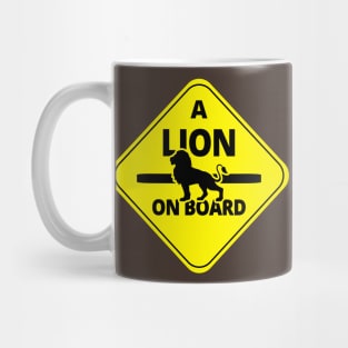 Lion On Board Mug